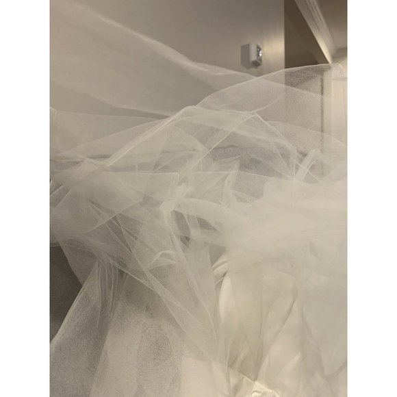 Girls Little Angels White Dress Sz 12 Communion Flower Girl Bridal Tulle Party - Picture 11 of 11